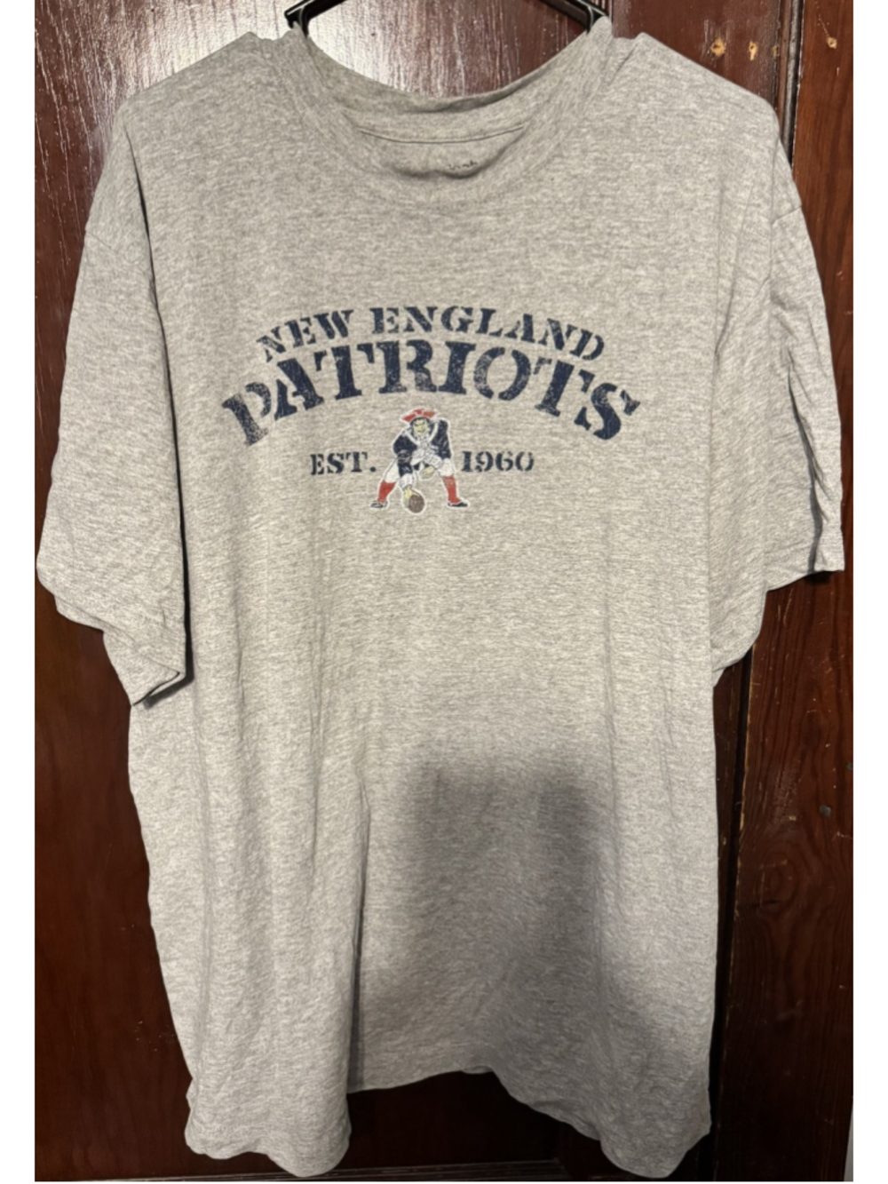 New England Patriots Reebok T-Shirt Men XL (?) Gray T-Shirt